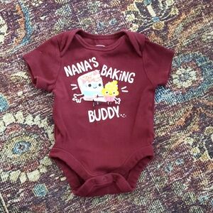 ⭐3/$15⭐ Old Navy Maroon Onesie Bodysuit 0-3M